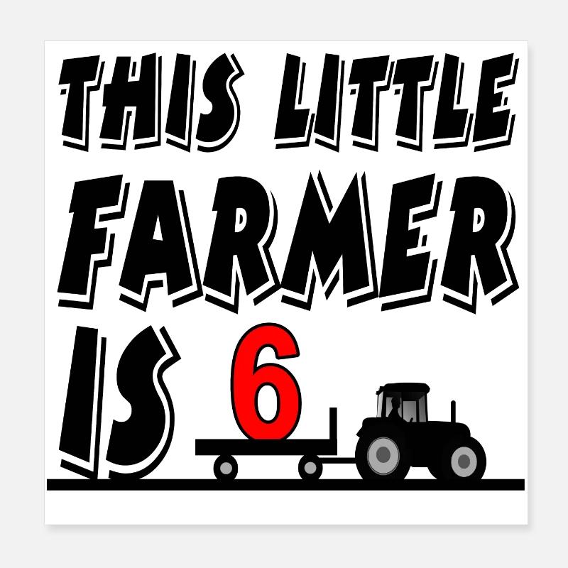 Landmand Poster 20x20 cm