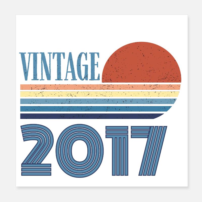Vintage 2017 Poster 8" x 8" (20x20 cm)