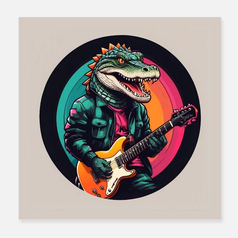 Affiche Crocodile 01 Poster 20 x 20 cm