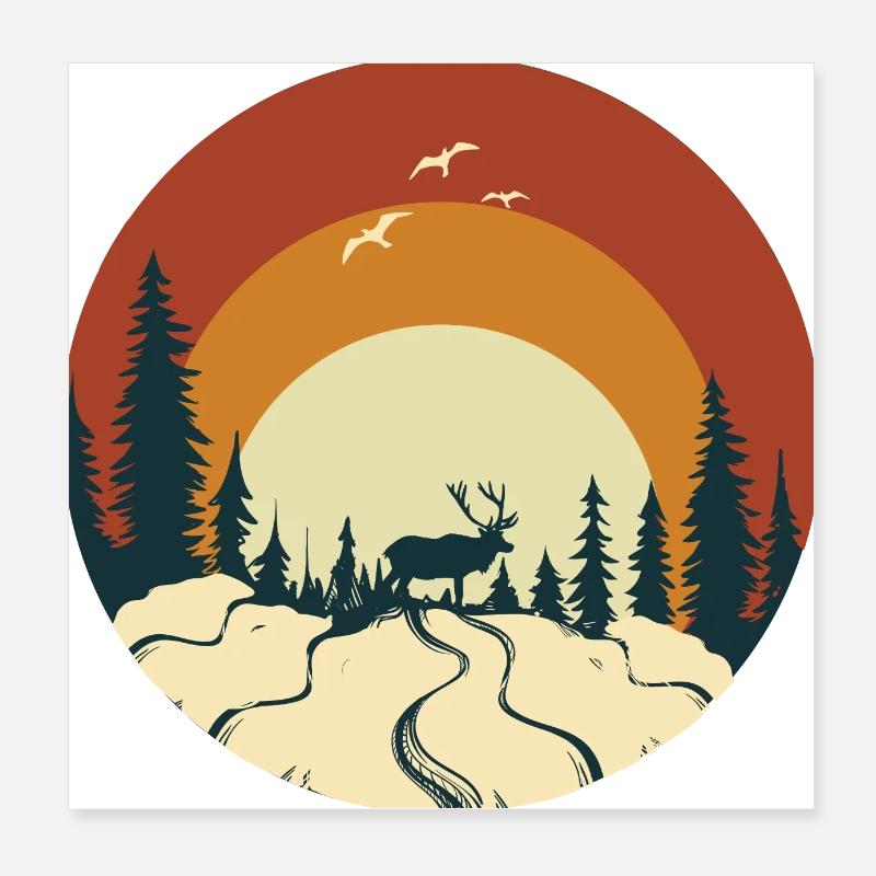 Wunderbare Natur Poster 20x20 cm