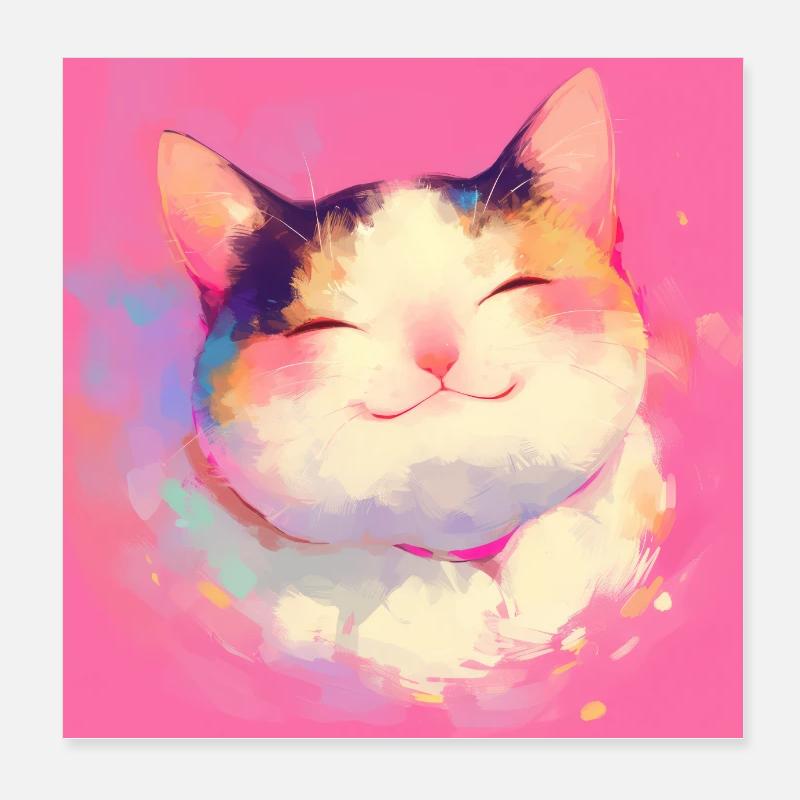 Katze, katzenmotiv Poster 20x20 cm