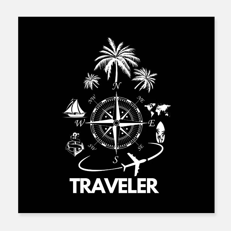 VOYAGEUR Poster 20 x 20 cm