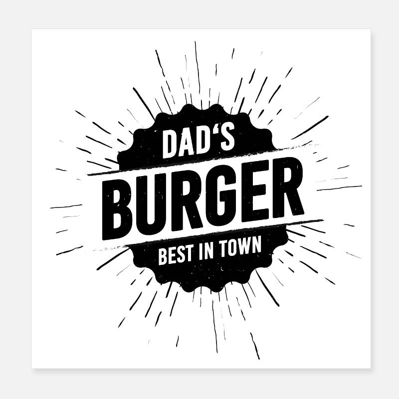 Burger de papa Poster 20 x 20 cm