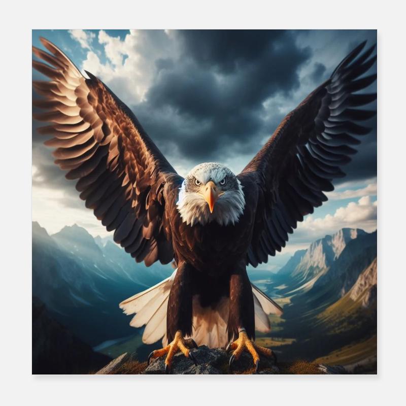 Aigle majestueux Poster 20 x 20 cm