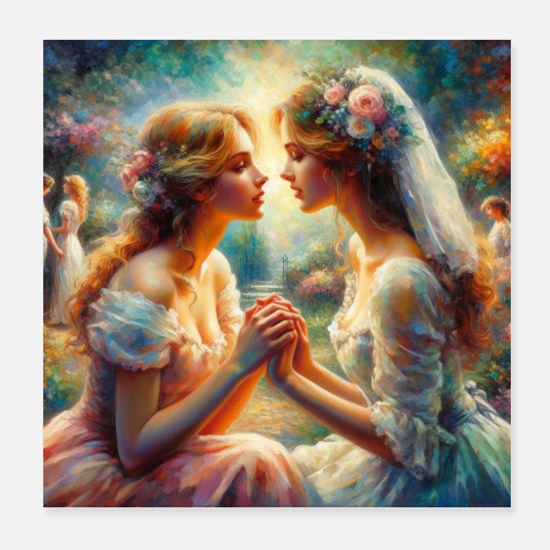 Love Between Women Poster 8" x 8" (20x20 cm)