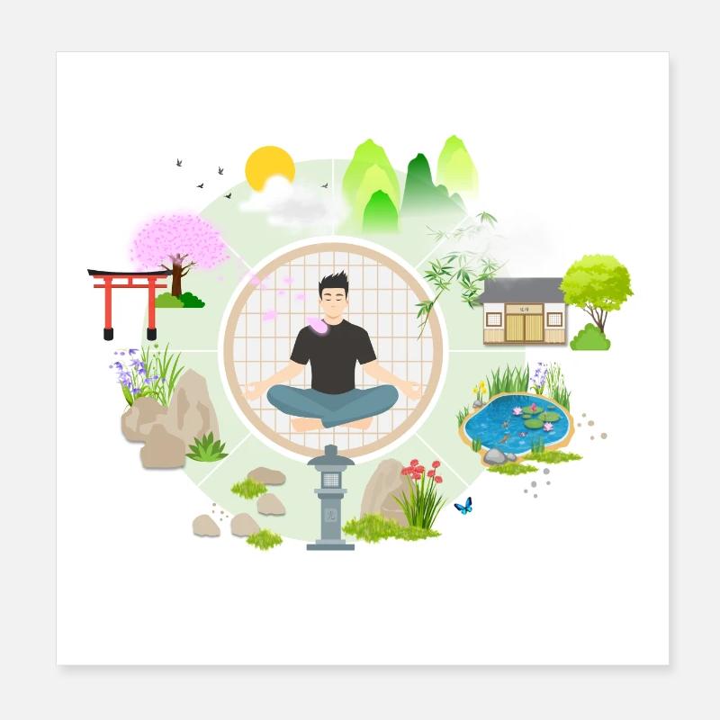 Kreis der Ruhe Poster 20x20 cm