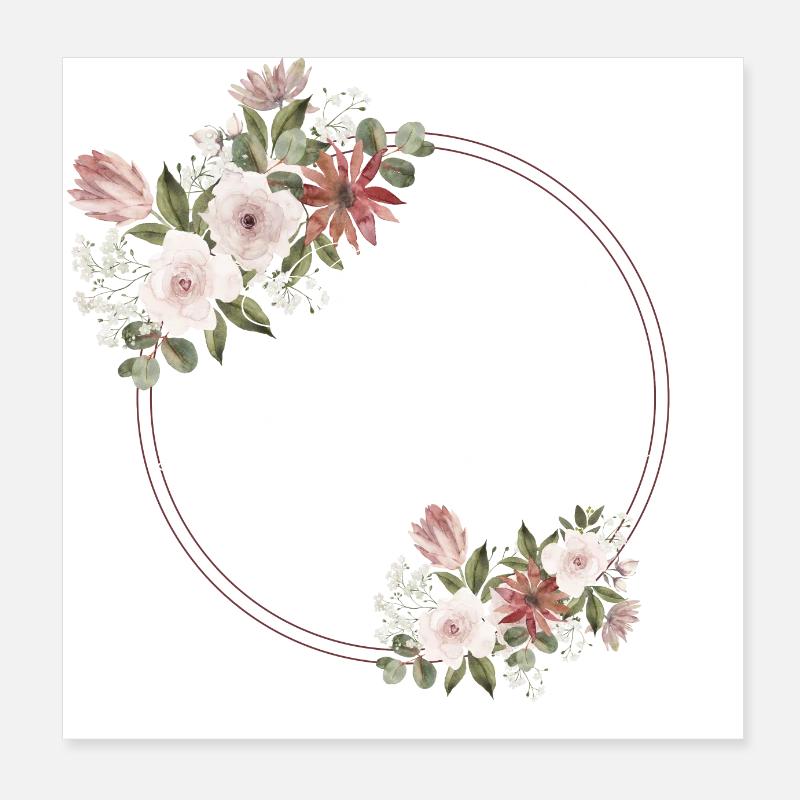 Team de La mariée floral-idée cadeau Evjf Poster 20 x 20 cm