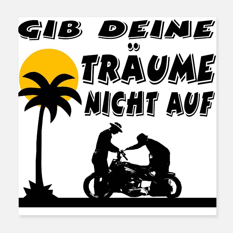 Motorcycle Poster 8" x 8" (20x20 cm)