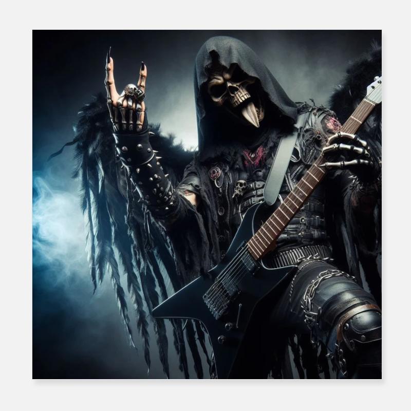 The Grim Reaper is heavy Poster 8" x 8" (20x20 cm)