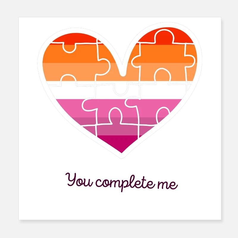 You Complete Me Poster 8" x 8" (20x20 cm)