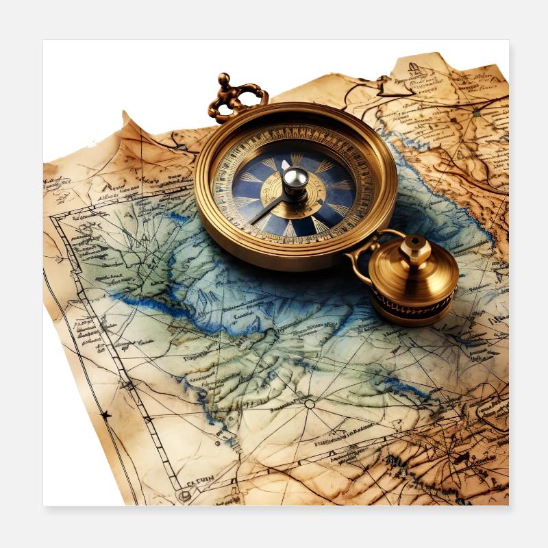 Schatzsuche: Ein Abenteuer in der Moderne Poster 20x20 cm