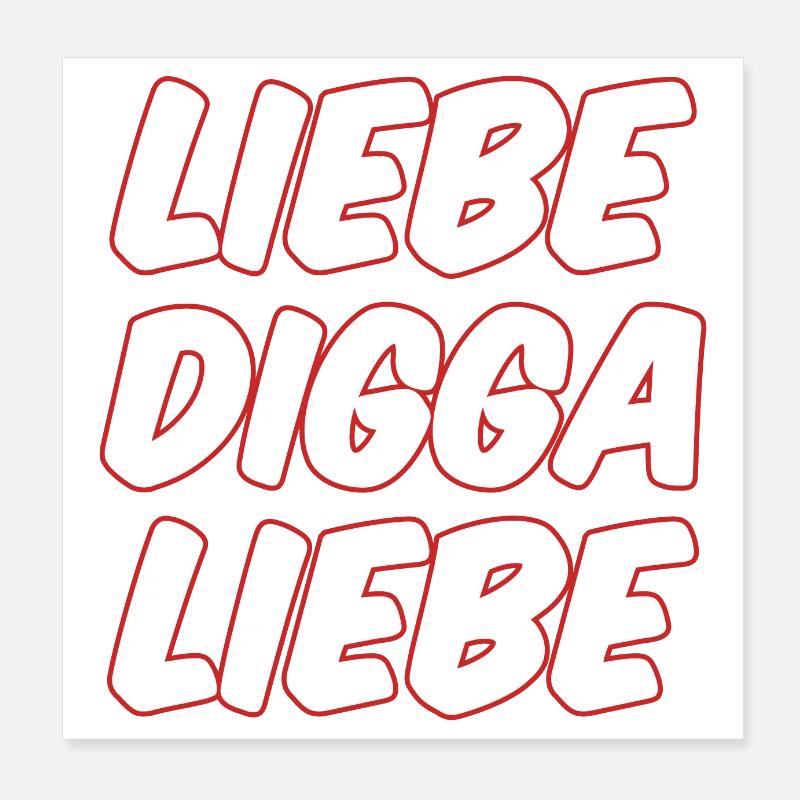 Liebe! Poster 20x20 cm