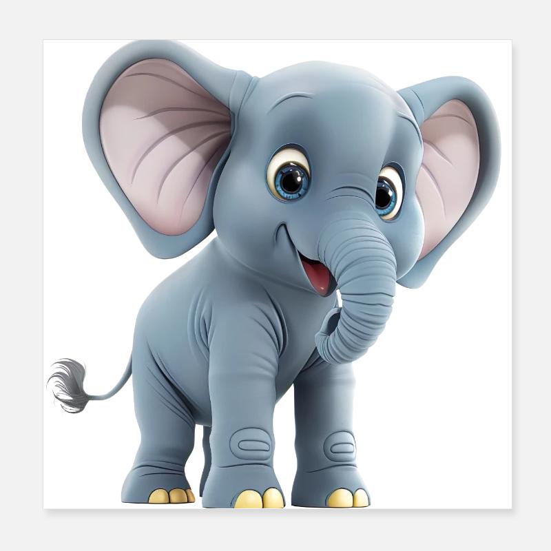 Dickhäutig wie ein Elefant zu sein schützt Poster 20x20 cm