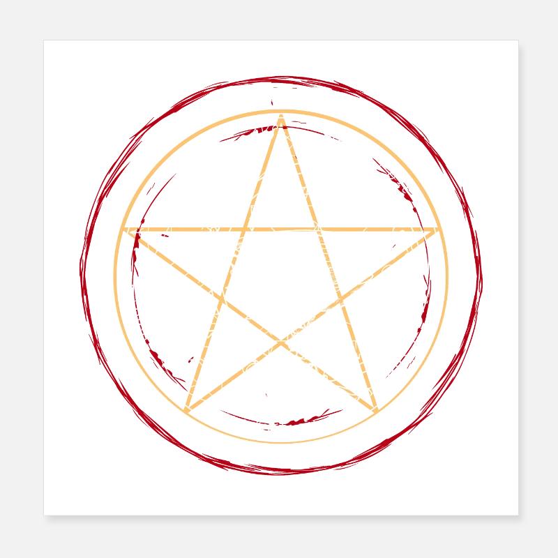 Pentagramm und Kelch Poster 20x20 cm