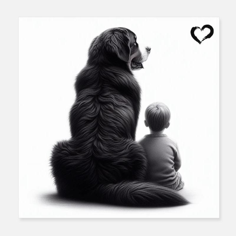 Berner Sennenhund Poster 20x20 cm