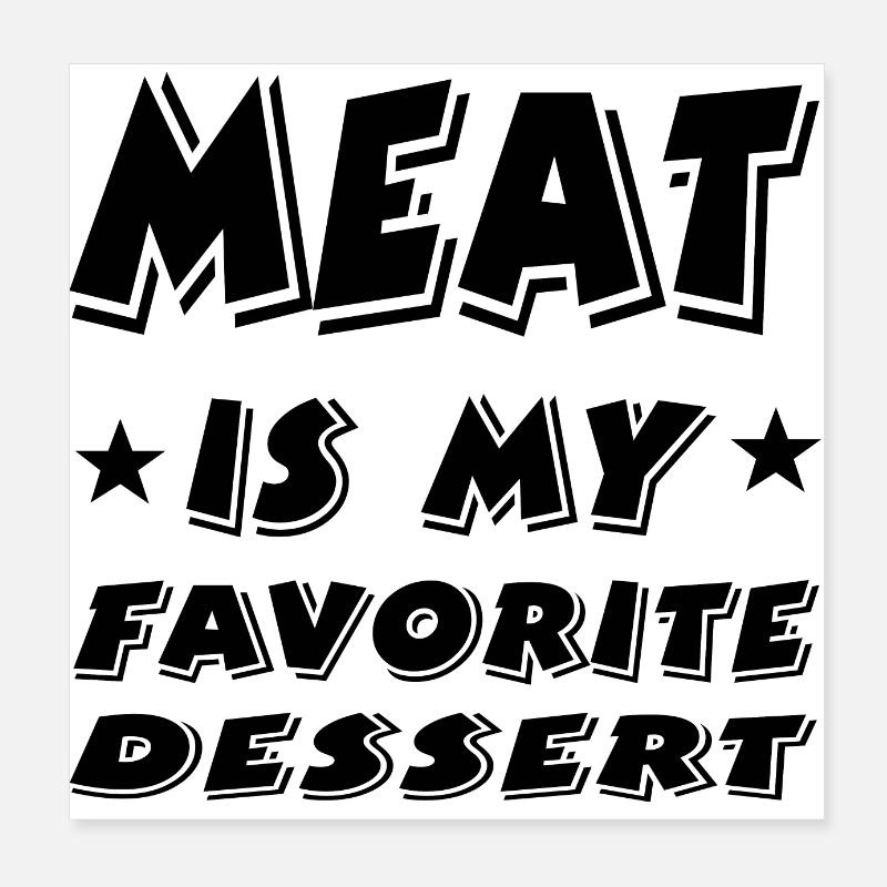 Viande Poster 20 x 20 cm