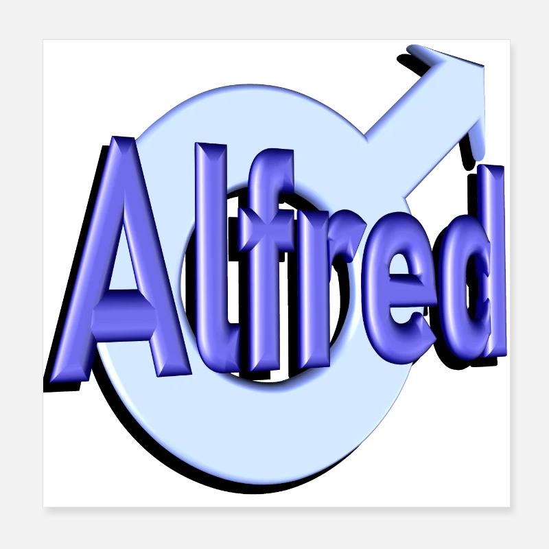 alfred2 - Poster 20 x 20 cm - blanc