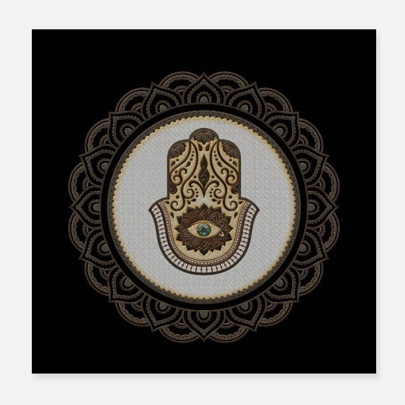 Elégante main hamsa Poster 20 x 20 cm