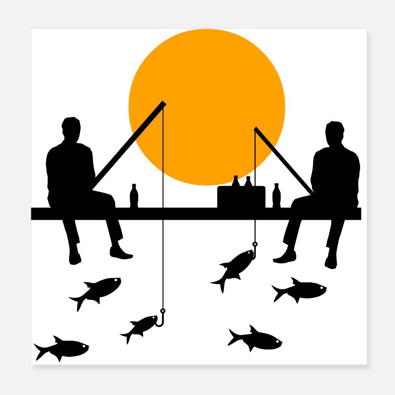 Angling Poster 8" x 8" (20x20 cm)
