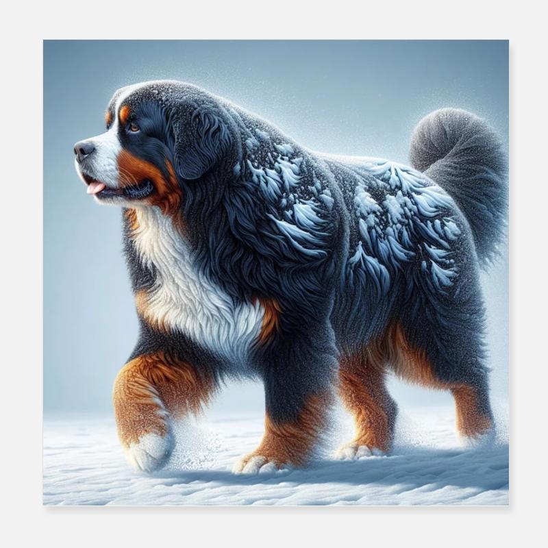 Bouvier bernois Poster 20 x 20 cm