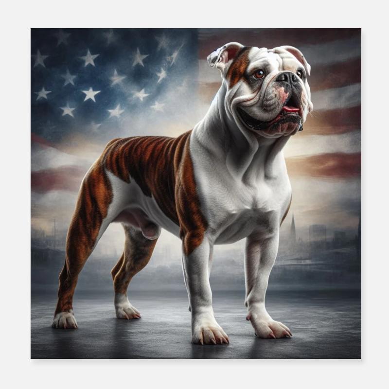 Bouledogue Poster 20 x 20 cm