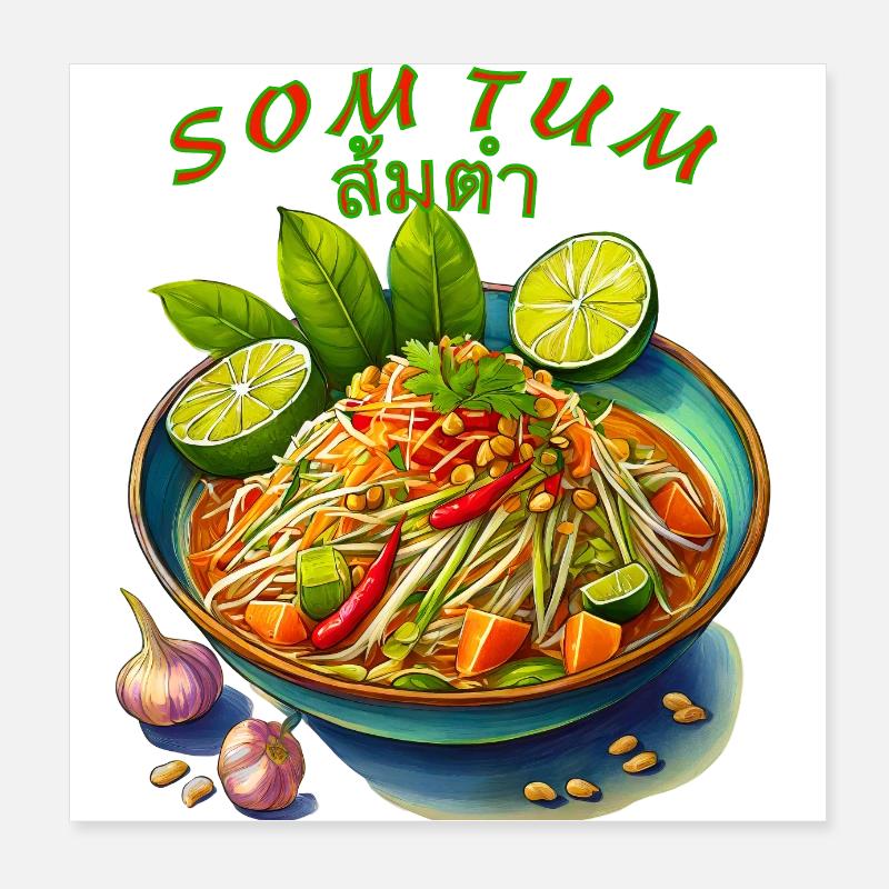 Som Tum Poster 20x20 cm