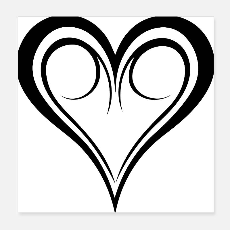 Herz Poster 20x20 cm
