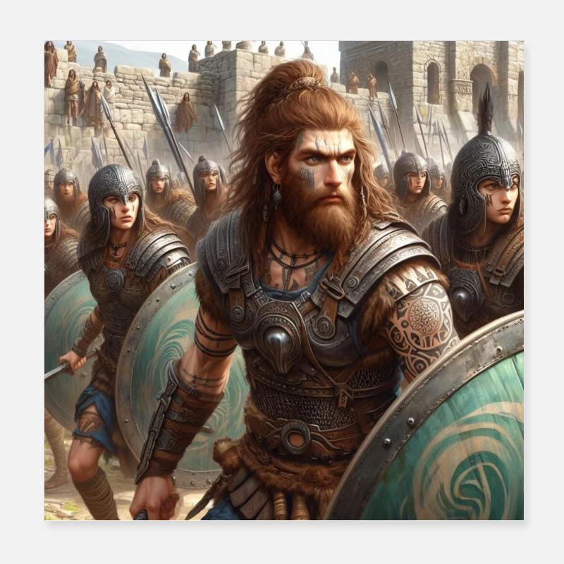 Les Celtibères défendent la Numancia Poster 20 x 20 cm