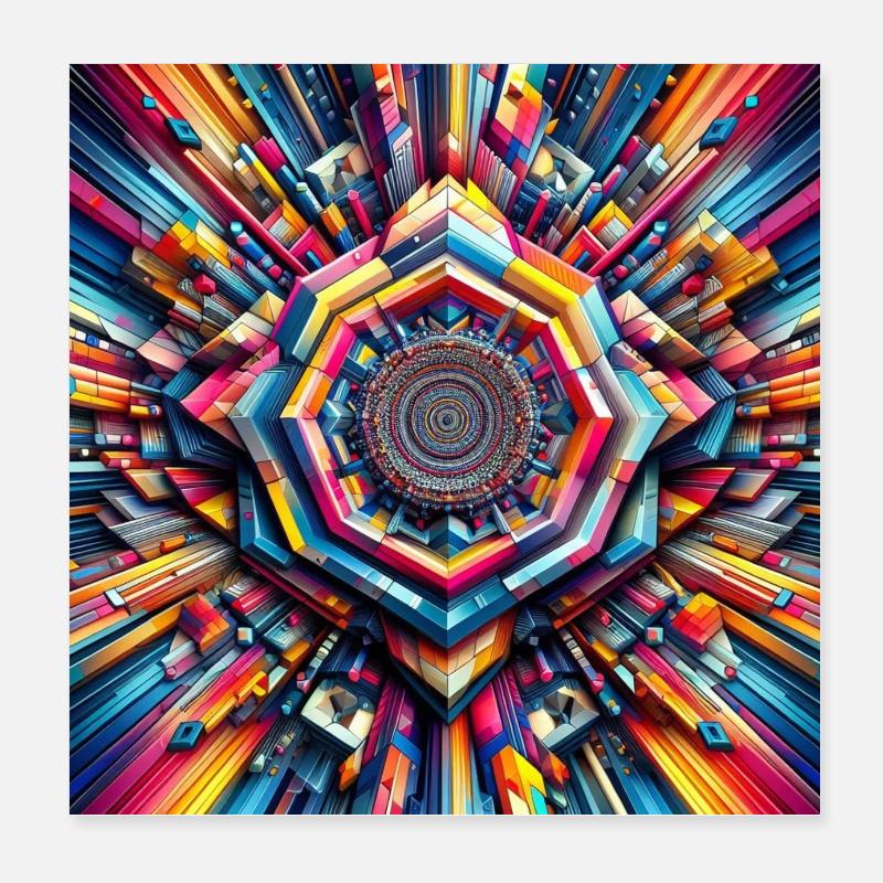 Diamant 3D Poster 20 x 20 cm