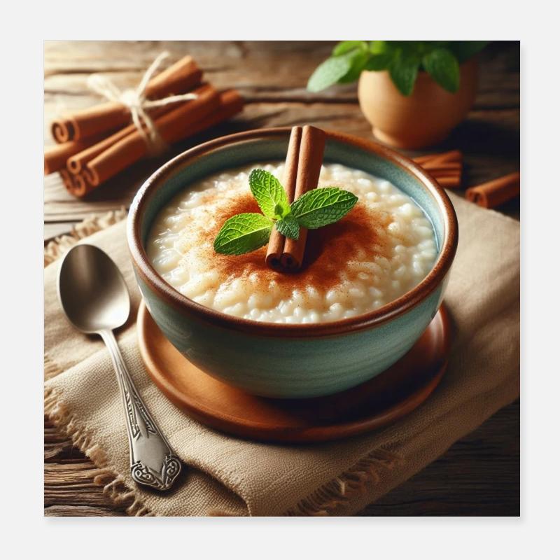 Riz au lait Poster 20 x 20 cm