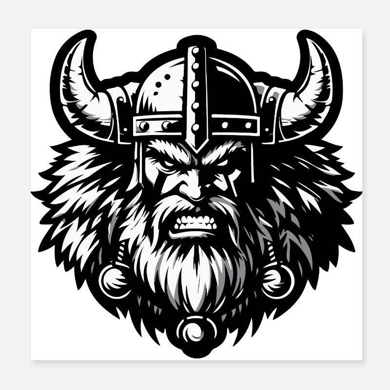 Puissant guerrier viking version 5 Poster 20 x 20 cm