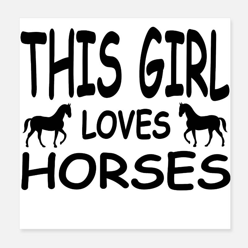 Chevaux Poster 20 x 20 cm