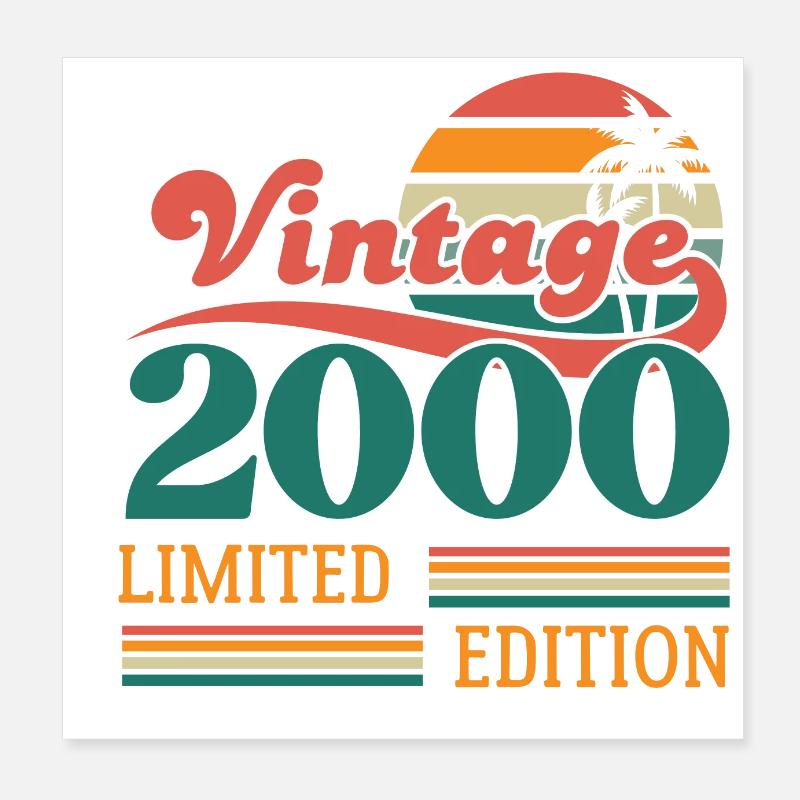 Vintage 2000 édition limitée Poster 20 x 20 cm
