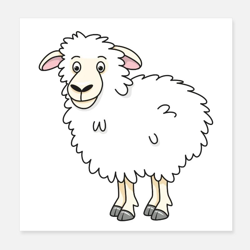 pecore divertenti Poster 20x20 cm