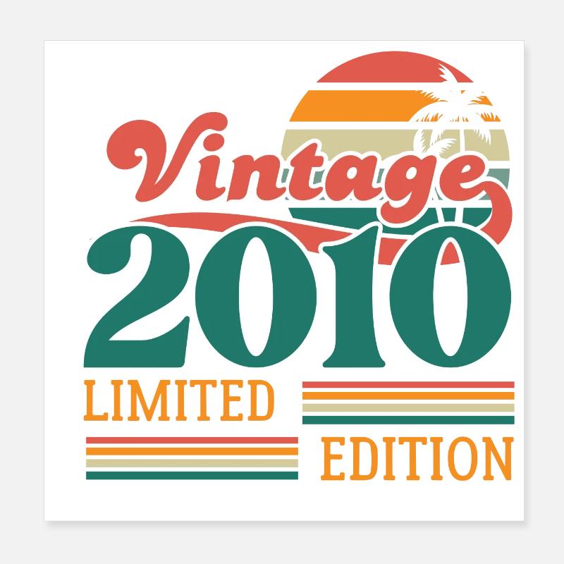 Vintage 2010 édition limitée Poster 20 x 20 cm