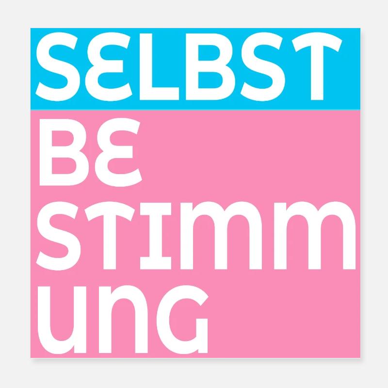 TRANS SELBSTBESTIMMUNG Poster 20x20 cm
