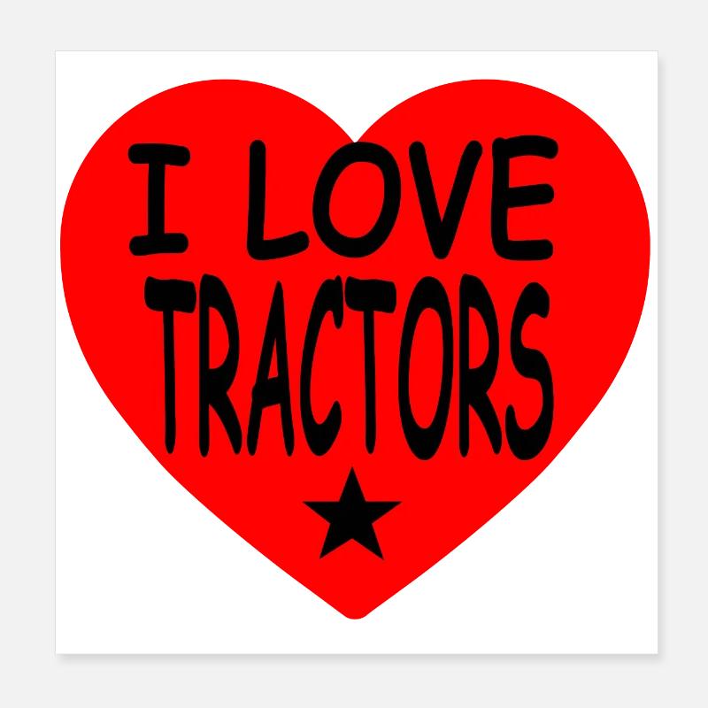 Traktor Poster 20x20 cm