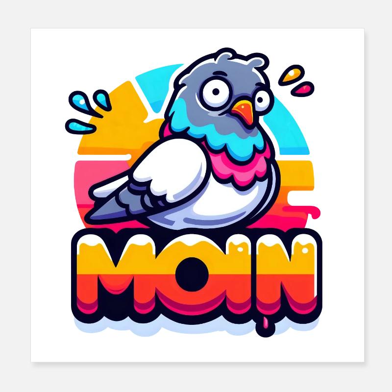 Moin! Poster 8" x 8" (20x20 cm)