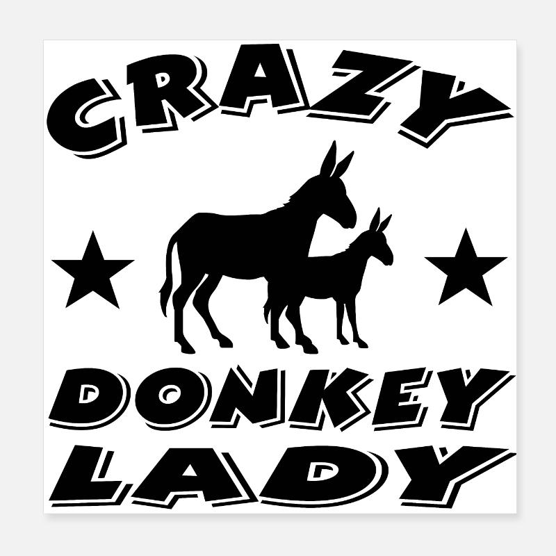Donkey Poster 8" x 8" (20x20 cm)