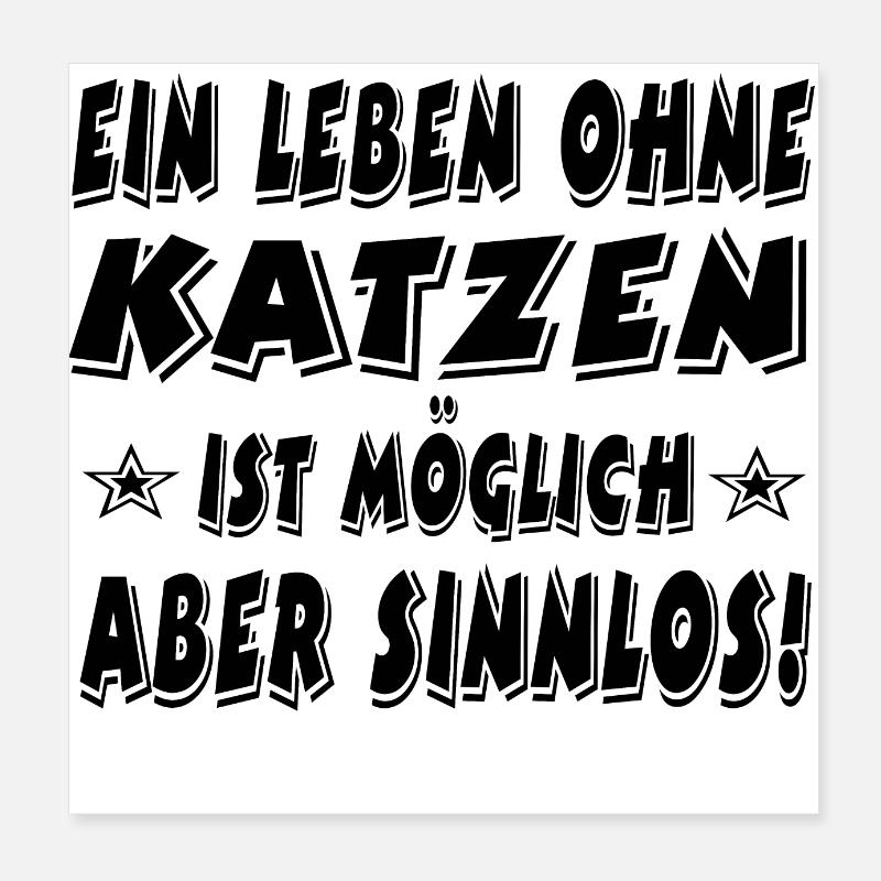 Katzen Poster 20x20 cm