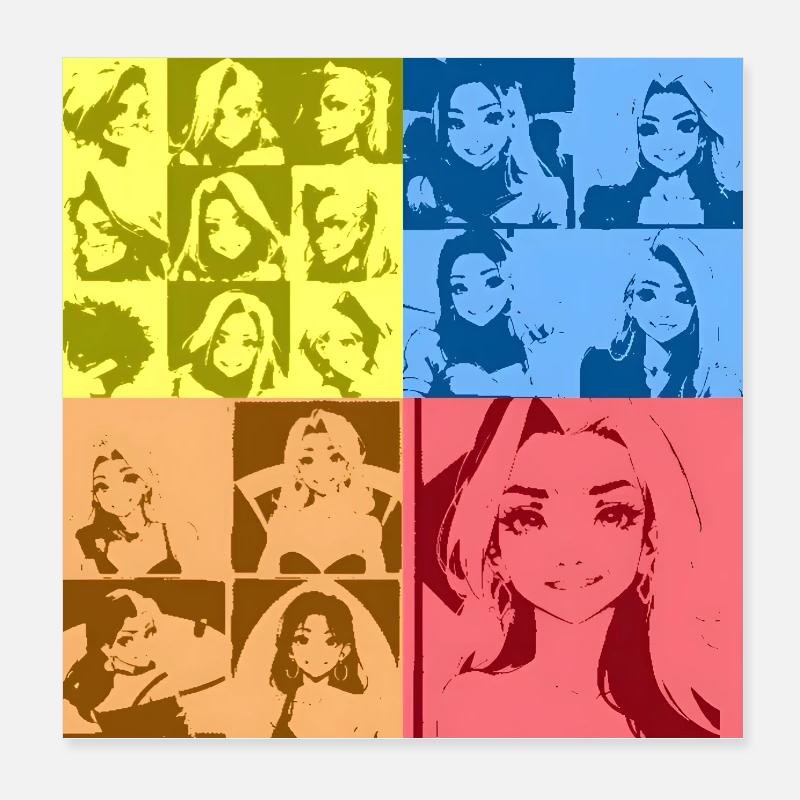 Daisy POPART Poster 20x20 cm