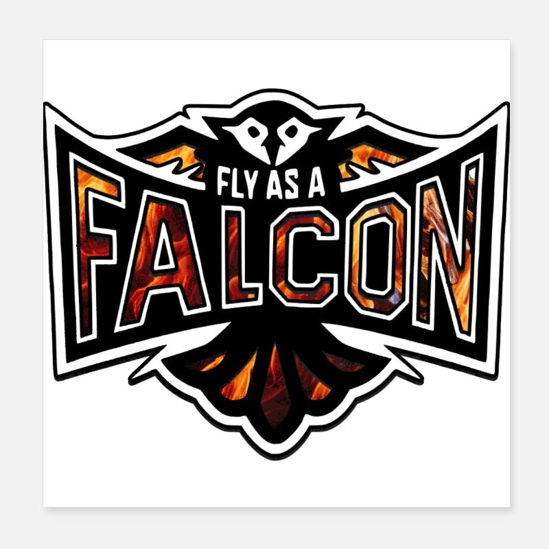 Fly As A Falcon - Phoenix Poster 8" x 8" (20x20 cm)