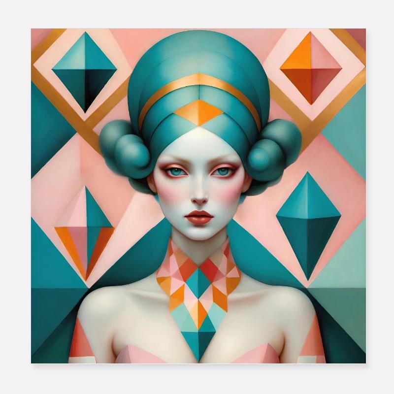 Celestia, Digital Painting Poster 8" x 8" (20x20 cm)