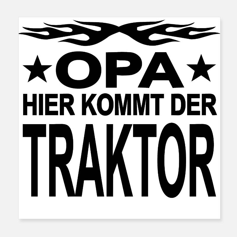 Traktor Poster 20x20 cm