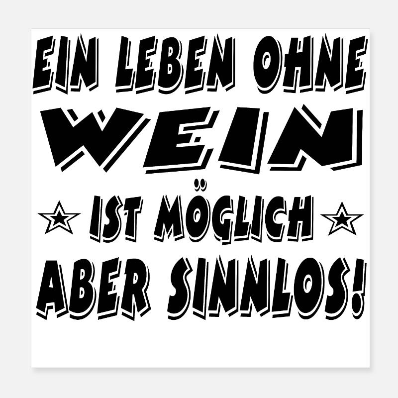 Wein Poster 20x20 cm