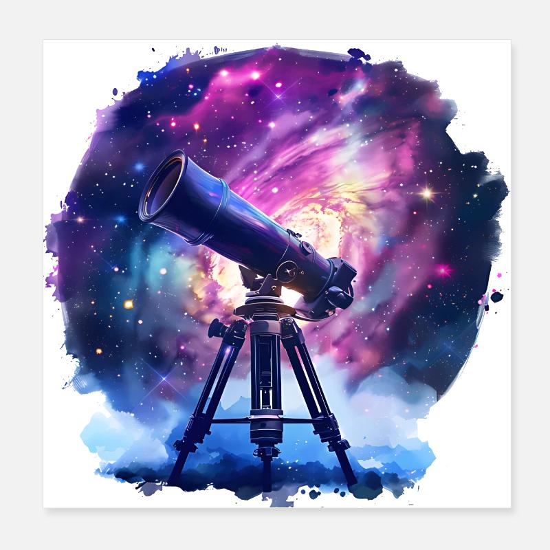 Die Wunder des Kosmos zu entdecken Poster 20x20 cm