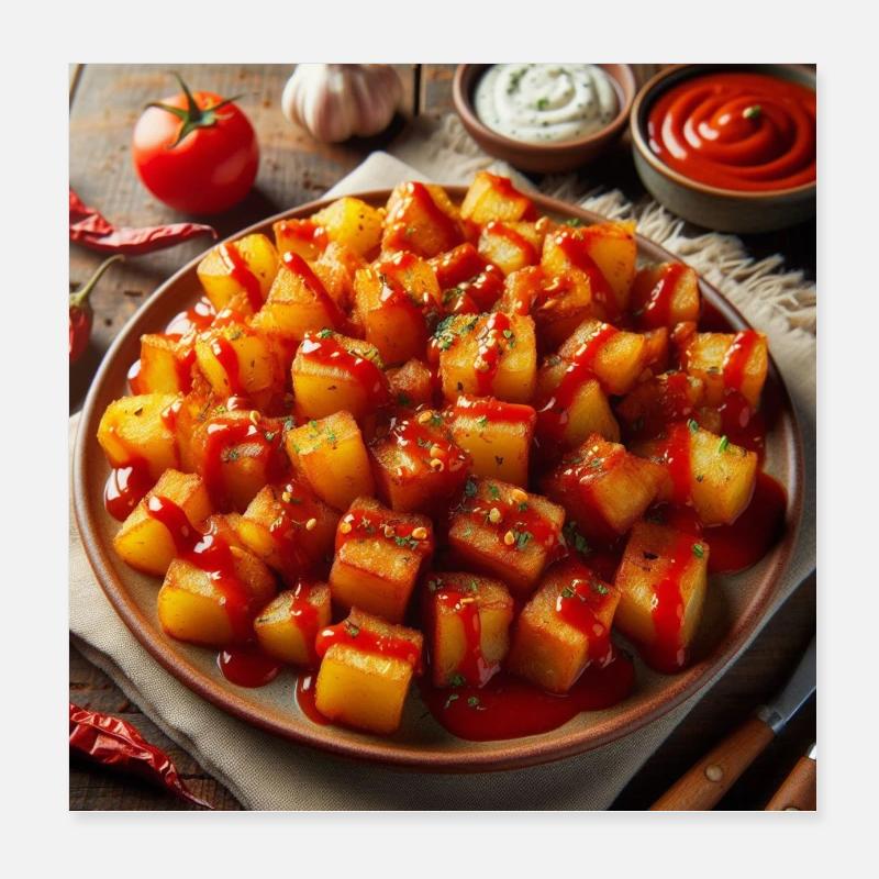 Patatas bravas Poster 20 x 20 cm