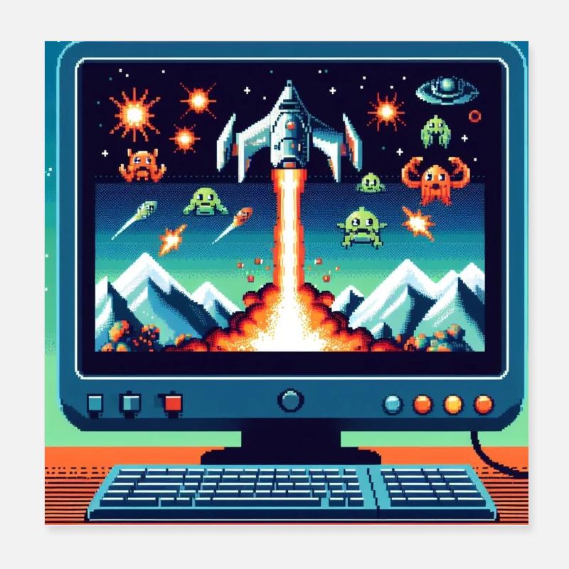 Jeu d’avion rétro Poster 20 x 20 cm