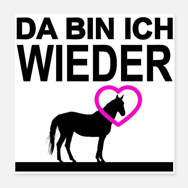 Pferd Poster 20x20 cm