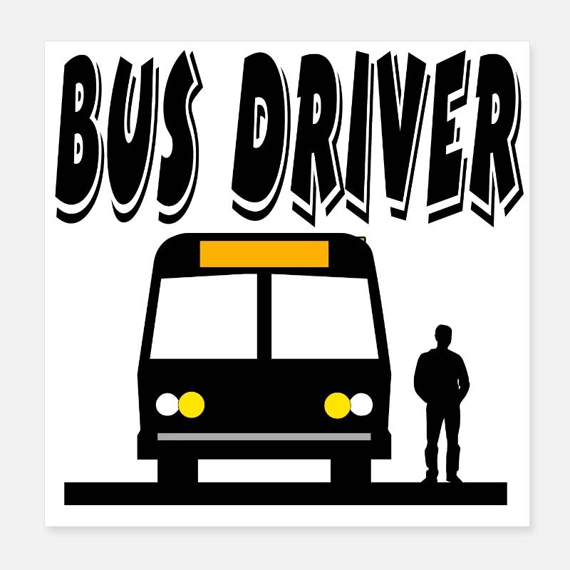 bus Poster 8" x 8" (20x20 cm)